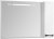 Зеркало со шкафом Aquaton Диор 100 R 1A167902DR01R с подсветкой Белое 