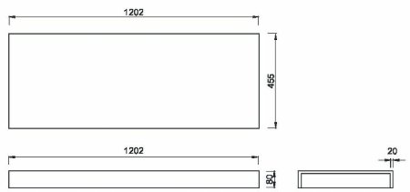 Столешница под раковину Boheme Armadi Art Flat 120 869-120 Белая 