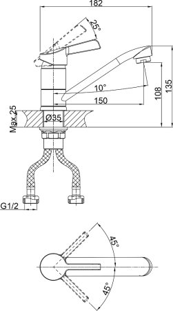 Смеситель D&K Rhein Schiller DA1462341 для раковины 