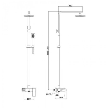 Душевая система GANZER GZ44063F Белый 