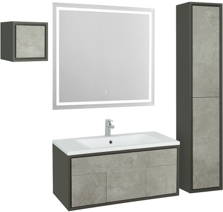 Тумба под раковину Aquaton Уэльс 80 1A267901WA6A0 подвесная Авеллино грей Антрацит 