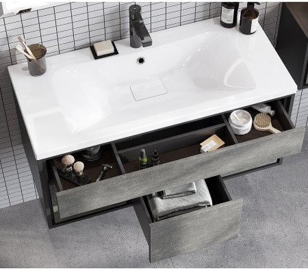 Тумба под раковину Aquaton Уэльс 80 1A267901WA6A0 подвесная Авеллино грей Антрацит 