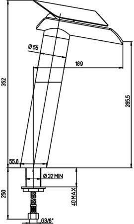 Смеситель для раковины Paini Morgana 73PW205VRLL Никель Стекло 