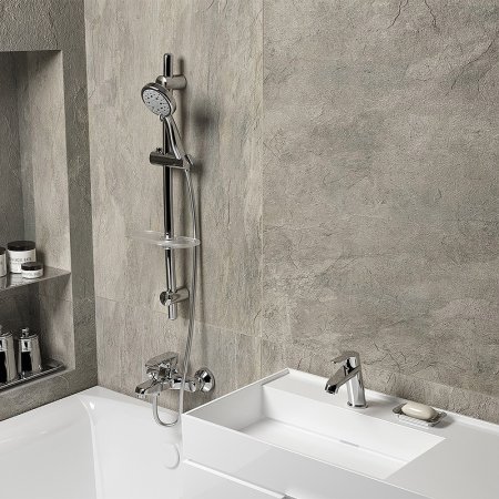 Смеситель для ванны Paini Unika 59CR111LMKM Хром 