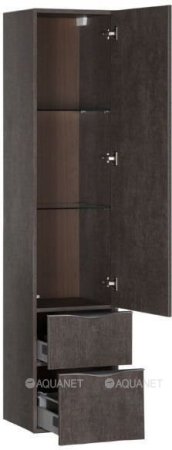 Шкаф-пенал для ванной Aquanet Эвора 40 дуб антик 