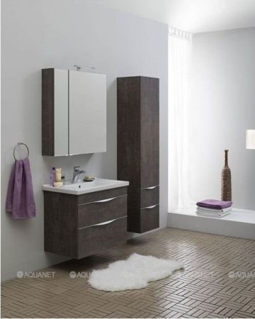 Шкаф-пенал для ванной Aquanet Эвора 40 дуб антик 