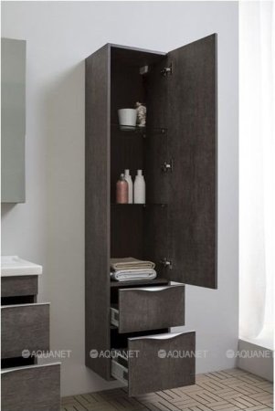 Шкаф-пенал для ванной Aquanet Эвора 40 дуб антик 