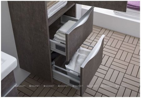 Шкаф-пенал для ванной Aquanet Эвора 40 дуб антик 