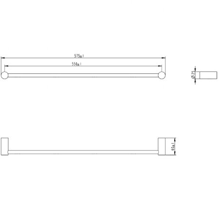 Полотенцедержатель Melana MLN-865001 Сатин Хром 