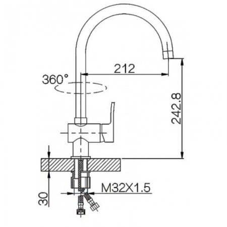 Cмеситель для кухни HANSEN H53003F Белый 