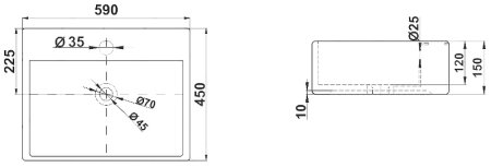 Раковина Melana 59 MLN-A121 Белая 