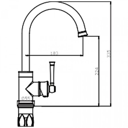 Cмеситель для кухни ViEiR V273521 Хром 