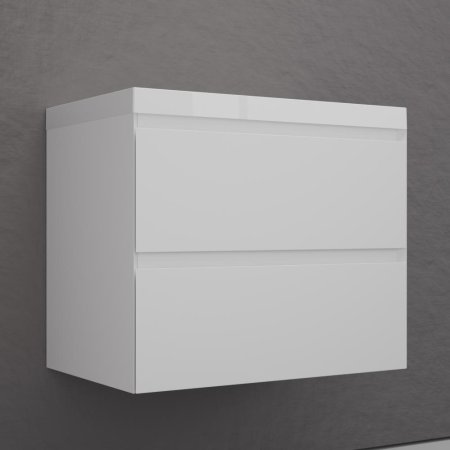 Тумба подвесная Style Line "Манхэттен 70" ЭМАЛЬ под ASTI 70 2 ящика PLUS белый матовый 