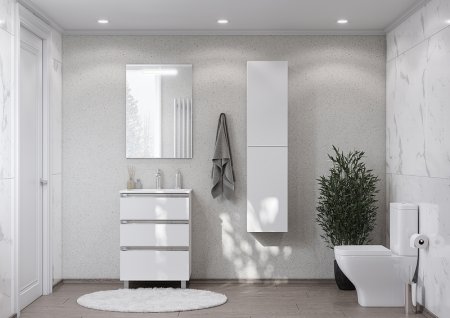 Шкаф пенал Roca The Gap 35 A857427806 подвесной Белый глянец 