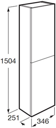 Шкаф пенал Roca The Gap 35 A857427806 подвесной Белый глянец 