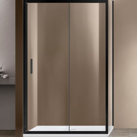 Душевой уголок Vincea Garda 130х80 VSR-1G8013CLB профиль Черный стекло прозрачное 