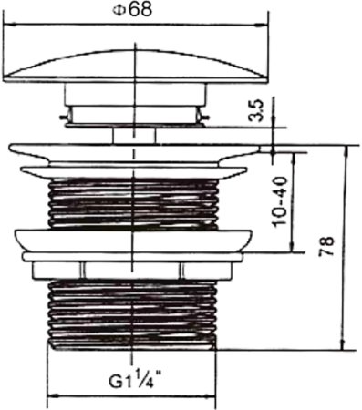 Донный клапан Vincea DBS-316MB click-clack Черный матовый 