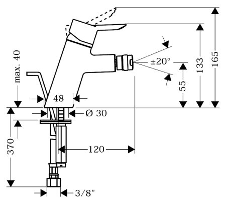 Смеситель Hansgrohe Focus S 31721000 для биде 