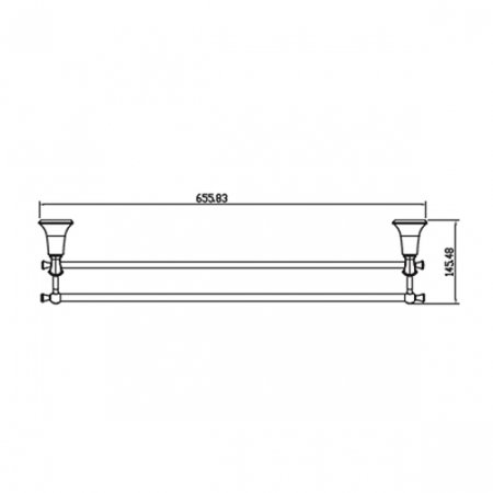Полотенцедержатель Kaiser KH-4008 двойной Бронза 