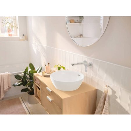 Смеситель Hansgrohe Rebris S 195 72528000 встраиваемый для раковины настенный с изливом, хром 