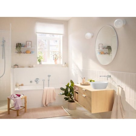 Смеситель Hansgrohe Rebris S 195 72528000 встраиваемый для раковины настенный с изливом, хром 