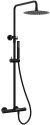 Душевая система Raiber Graceful RPB-007 с термостатом Черная матовая 