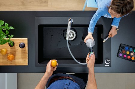 Смеситель Hansgrohe Metris Select M71 73825000 для кухонной мойки, хром 