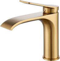 Смеситель для раковины Shevanik S4101G, золотой сатин