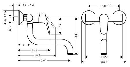 Смеситель для кухонной мойки Hansgrohe Focus 31825000 
