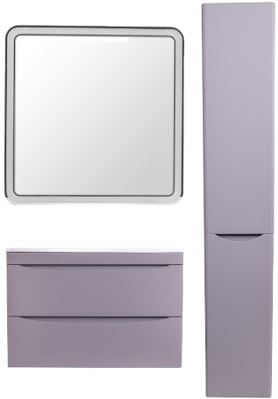 Тумба под раковину Style Line Бергамо 80 СС-00002323 подвесная Серая антискрейч 