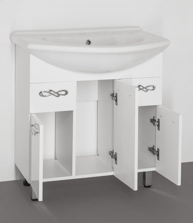 Тумба под раковину Style Line Венеция 75 Белый глянец 