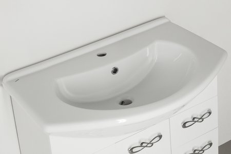 Тумба под раковину Style Line Венеция 75 Белый глянец 