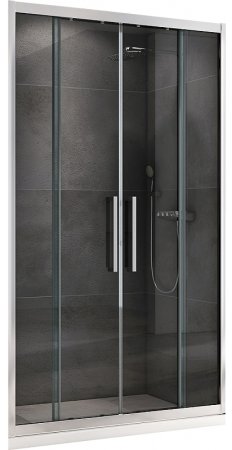 Душевая дверь Abber Schwarzer Diamant 150 AG33150H профиль Хром стекло прозрачное 