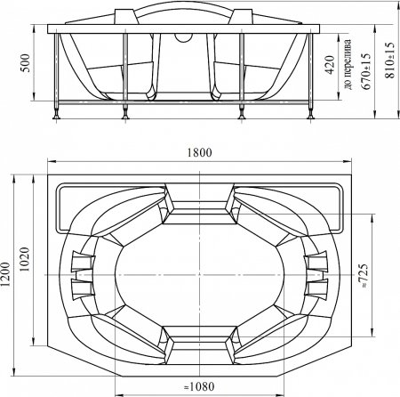 Акриловая ванна Radomir Конкорд 