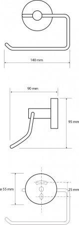 Держатель туалетной бумаги Bemeta Dark 104112040 
