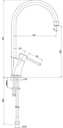 Смеситель для кухни Paini Monterosa MOCR550 Хром 
