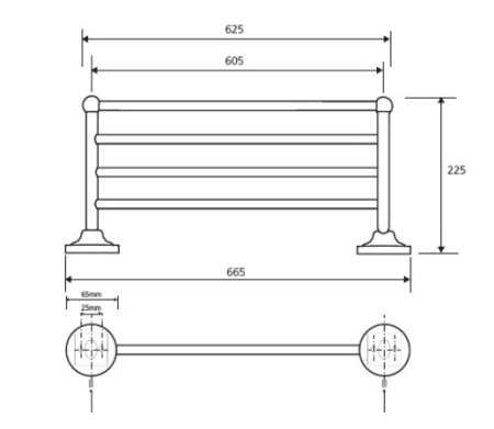 Полотенцедержатель Bemeta Retro 144302182 полочка, хром 