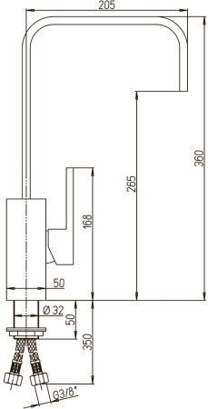 Смеситель для кухни Paini Dax 84CR572RKM Хром 
