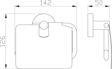 Держатель для туалетной бумаги с крышкой WONZON & WOGHAND, Хром (WW-8126) 