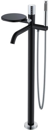 Смеситель для ванны Boheme Stick 129-BCR Черный матовый Хром 