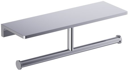 Держатель для туалетной бумаги двойной с полочкой TIMO Selene 10045/00, хром 