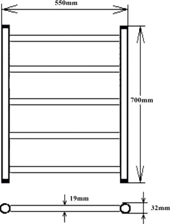 Полотенцесушитель электрический Zorg AZR HT-011-PL 2 BR бронза, с полкой 