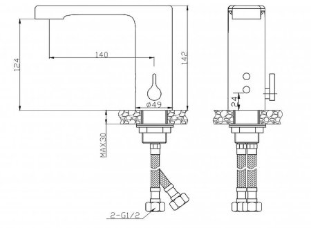 Смеситель для раковины BelBagno BB-ELVM-CRM Хром 
