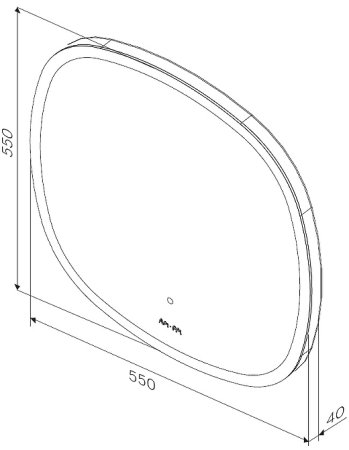 Зеркало AM.PM Func 55 M8FMOX0551WGS с подсветкой с ИК-сенсорным выключателем 