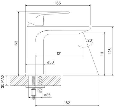 Смеситель для раковины IDDIS Edifice (EDISB00i01) 