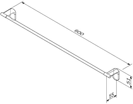 Полотенцедержатель AM.PM X-Joy A84346422 Черный матовый 