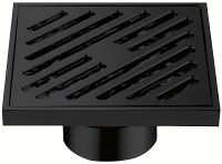 Душевой трап Gappo G81050-6 с решеткой Черный матовый Душевой трап Gappo G81050-6 с решеткой Черный матовый