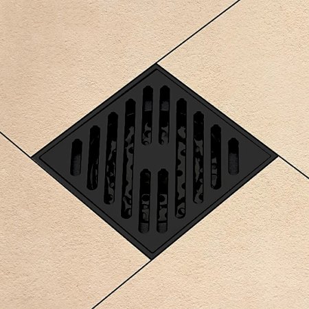 Душевой трап Gappo G81050-6 с решеткой Черный матовый 