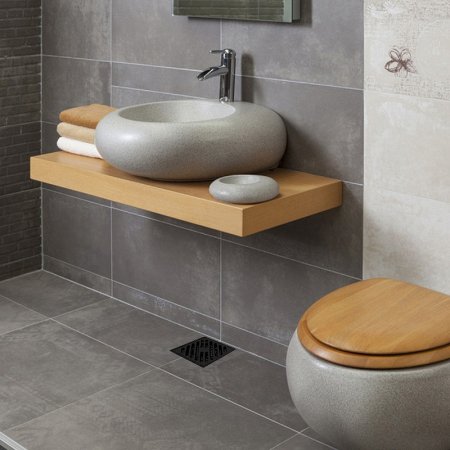 Душевой трап Gappo G81050-6 с решеткой Черный матовый 