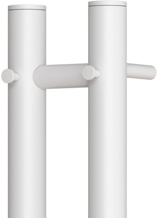 Полотенцесушитель электрический APEXTERMO Luna LN10111WM 1100x80 с крючками, белый матовый 